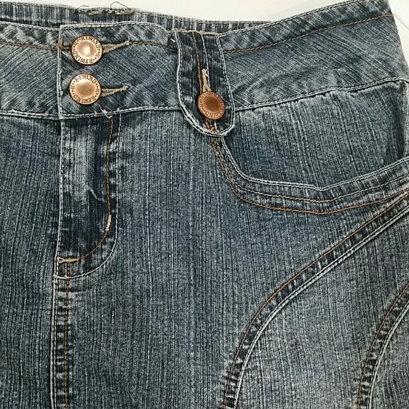 Rewind Juniors Size 13 Skirt Blue Denim Hi Lo 90s Y2K Vintage - Picture 4 of 9